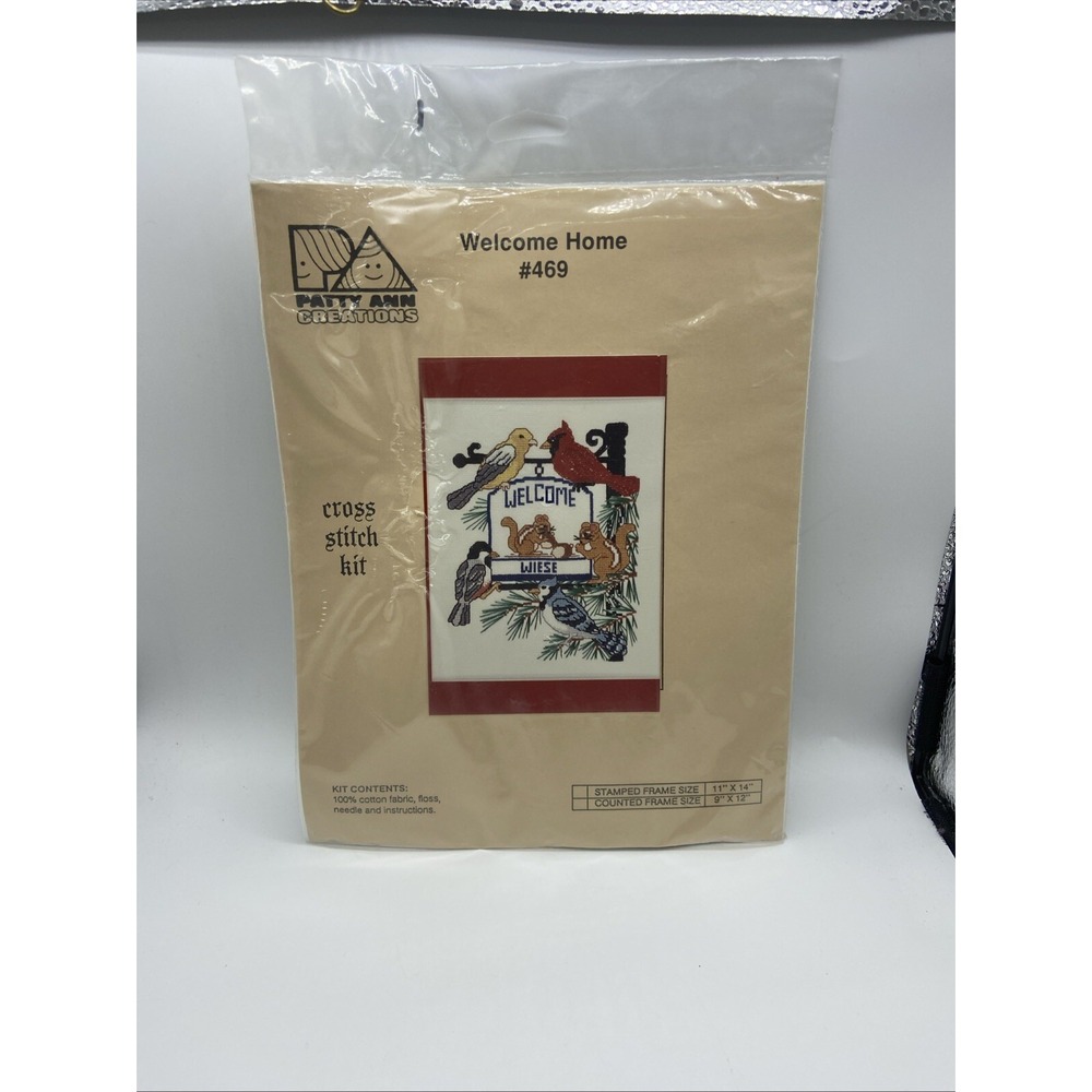 Patty Ann Creations Welcome Home #469 Cross Stitch Kit